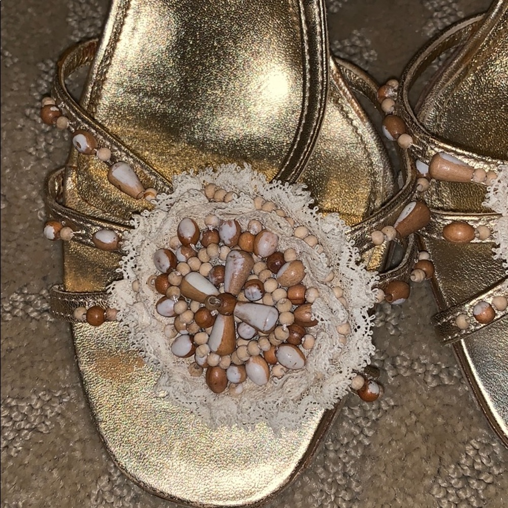 Gold heels , PRADA - Picture 3 of 6